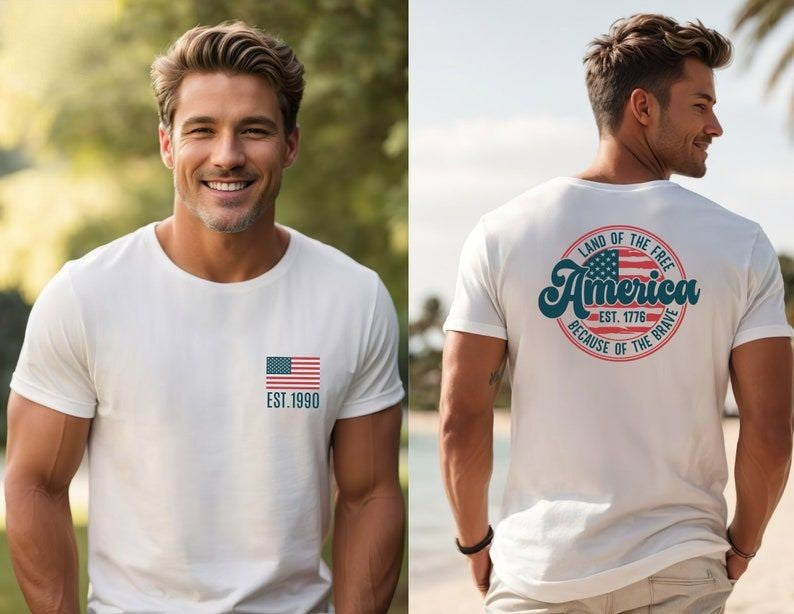 America Flag Shirt 4th Of July Shirt Retro Usa Graphic Tee Star American Graphic Tee Retro Usa Shirt Red White And Blue American Men 1718606438990.jpg