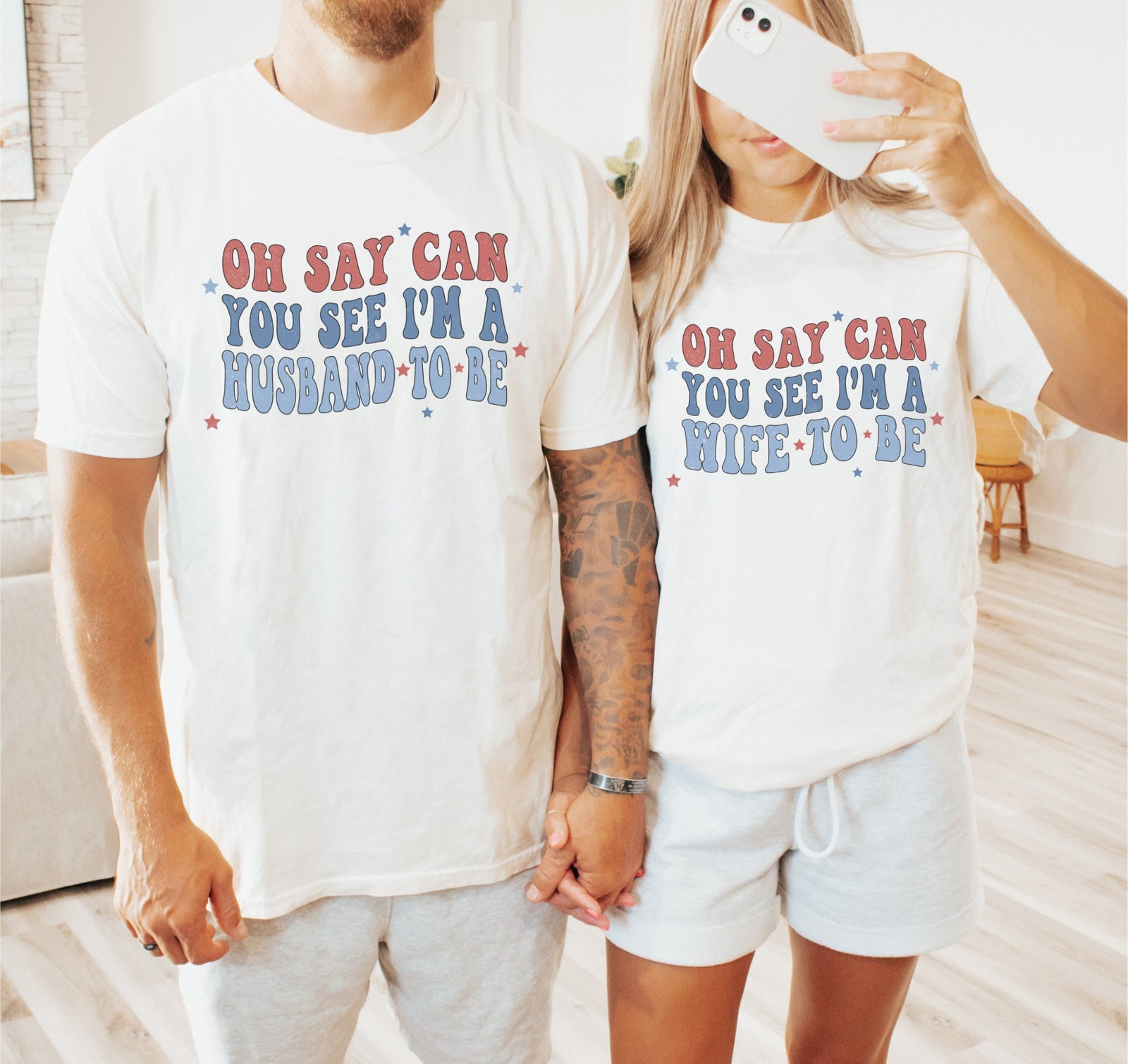 Husband And Wife To Be Patriotic Couples Shirts 4th Of July Bride And Groom Gift For Couple 1718684656962.jpg