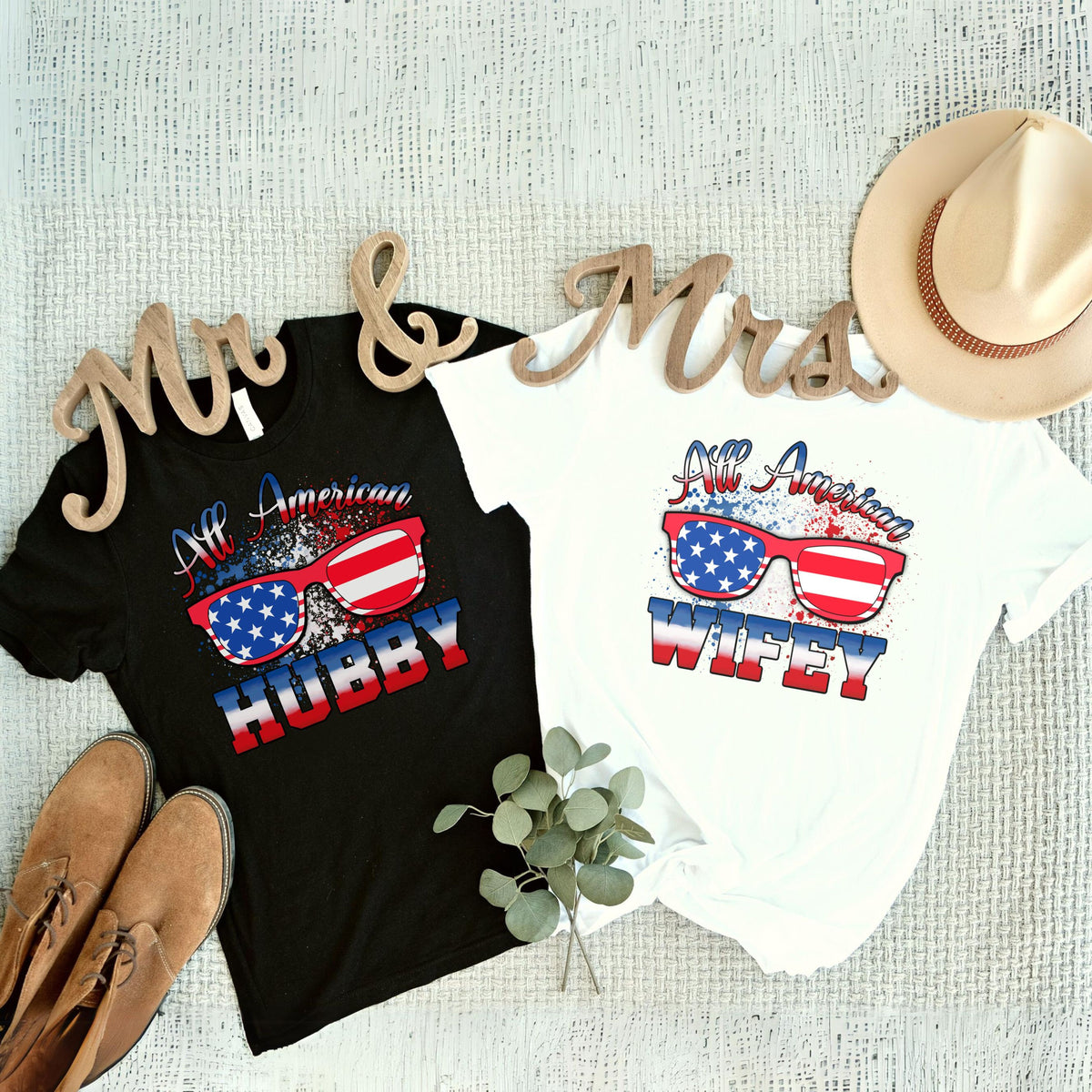 All American Hubby And Wifey Matching 4th Of July Shirt For Couple 4th Of July Shirt 1718685957109.jpg