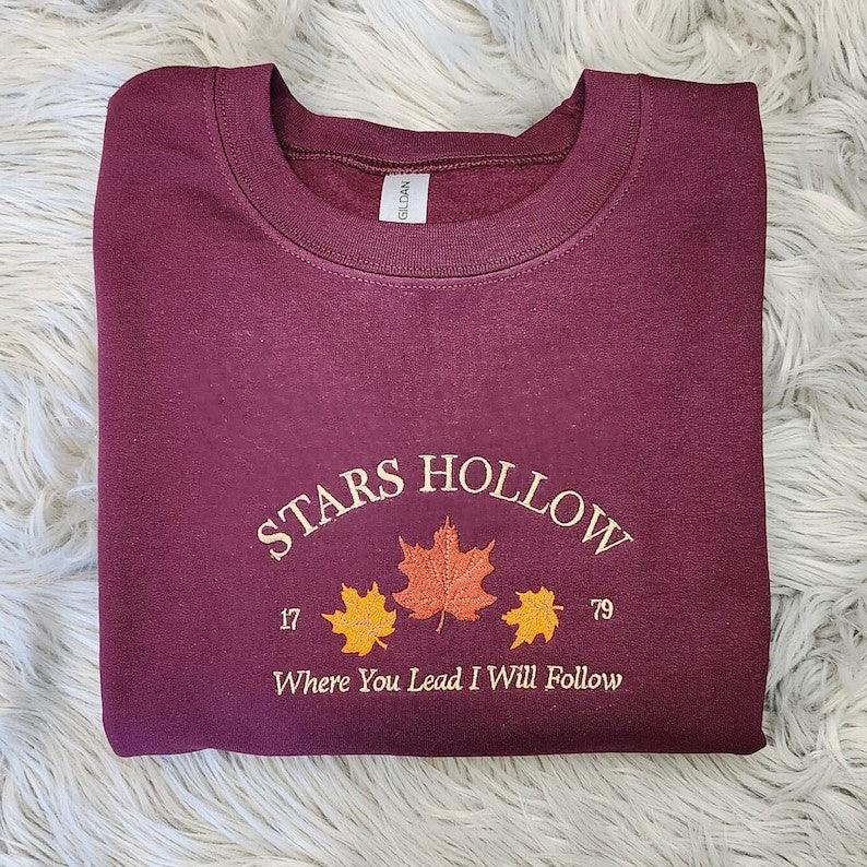 Embroidered Stars Hollow Crewneck   Where You Lead I Will Follow Unisex T Shirt   Sweatshirt Or Hooded Sweatshirt 1721619095204.jpg