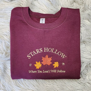 Embroidered Stars Hollow Crewneck   Where You Lead I Will Follow Unisex T Shirt   Sweatshirt Or Hooded Sweatshirt 1721619095204.jpg