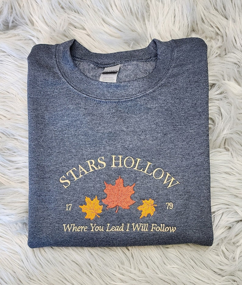 Embroidered Stars Hollow Crewneck   Where You Lead I Will Follow Unisex T Shirt   Sweatshirt Or Hooded Sweatshirt 1721619095780.jpg
