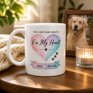 Pet Memorial Mug - You Left Paw Prints On My Heart (Name + Years) - Personalized Mug 172213e8-1cc4-4eab-9ee6-743bef17217b.jpg