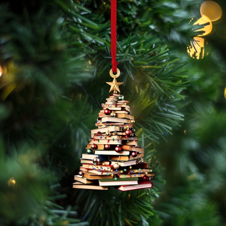 Book Christmas Tree 2025 Personalized Acrylic Ornament Merry Book Christmas Gift For Book Lovers Christmas Ornament Back To School 1722326283928.jpg