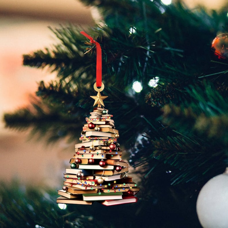 Book Christmas Tree 2025 Personalized Acrylic Ornament Merry Book Christmas Gift For Book Lovers Christmas Ornament Back To School 1722326283965.jpg