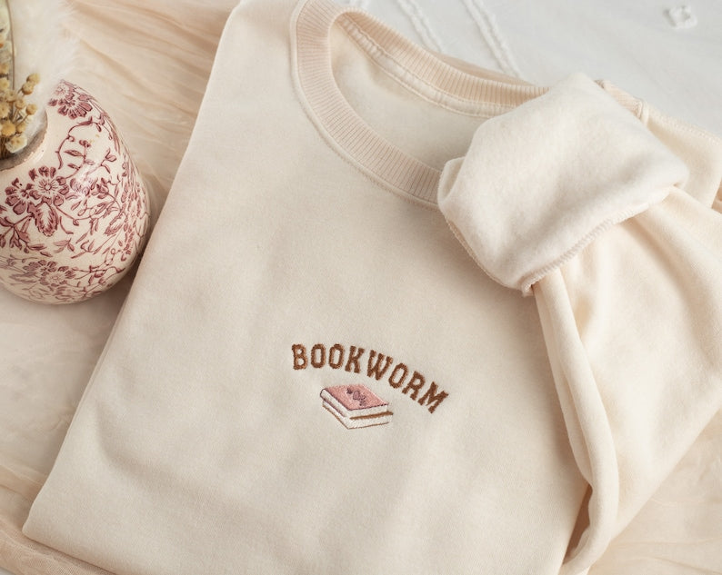 embroidered bookworm sweatshirt embroidered book lover sweatshirt sweatshirts for book club book gifts book club gift book sweatshirt 1722826117919.jpg