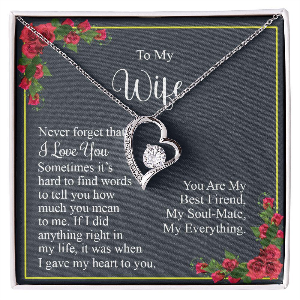 To My Wife You Are My Everything Necklace With Message Card, Gift For Wife,   Meaningful Gift, Love From Husband 1722.jpg
