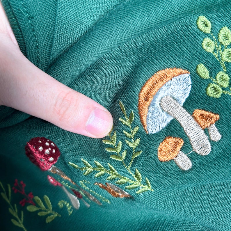 Mushroom embroidered sweatshirt sale