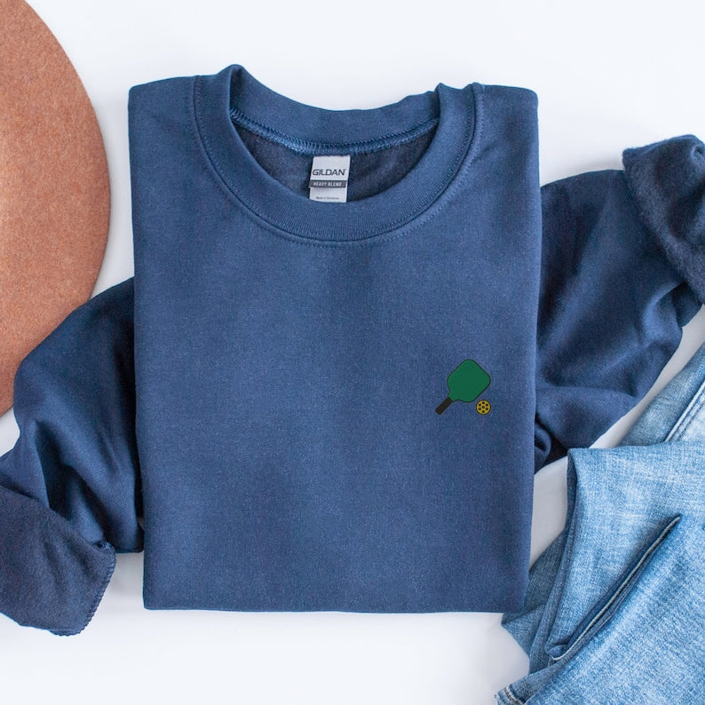 embroidered pickleball sweatshirt gift pickleball lover cute unisex crewneck embroidery long sleeve pullover sweater   multiple colors 1723521408319.jpg