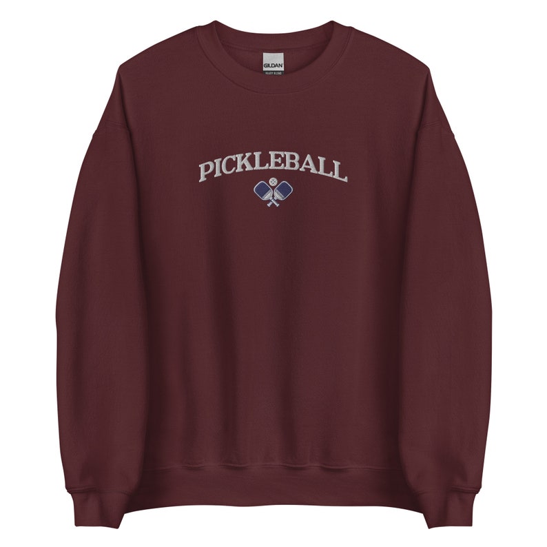 pickleball sweatshirt embroidered pickleballer gift pickle ball lover custom pickleball team crewneck matching club sweatshirts 1723535300138.jpg