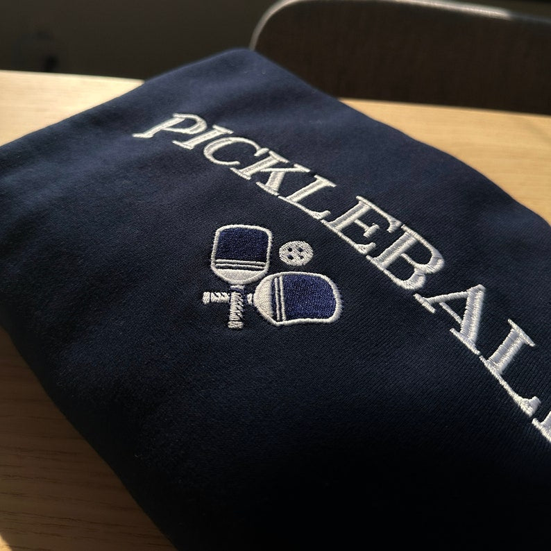 pickleball sweatshirt embroidered pickleballer gift pickle ball lover custom pickleball team crewneck matching club sweatshirts 1723535300230.jpg