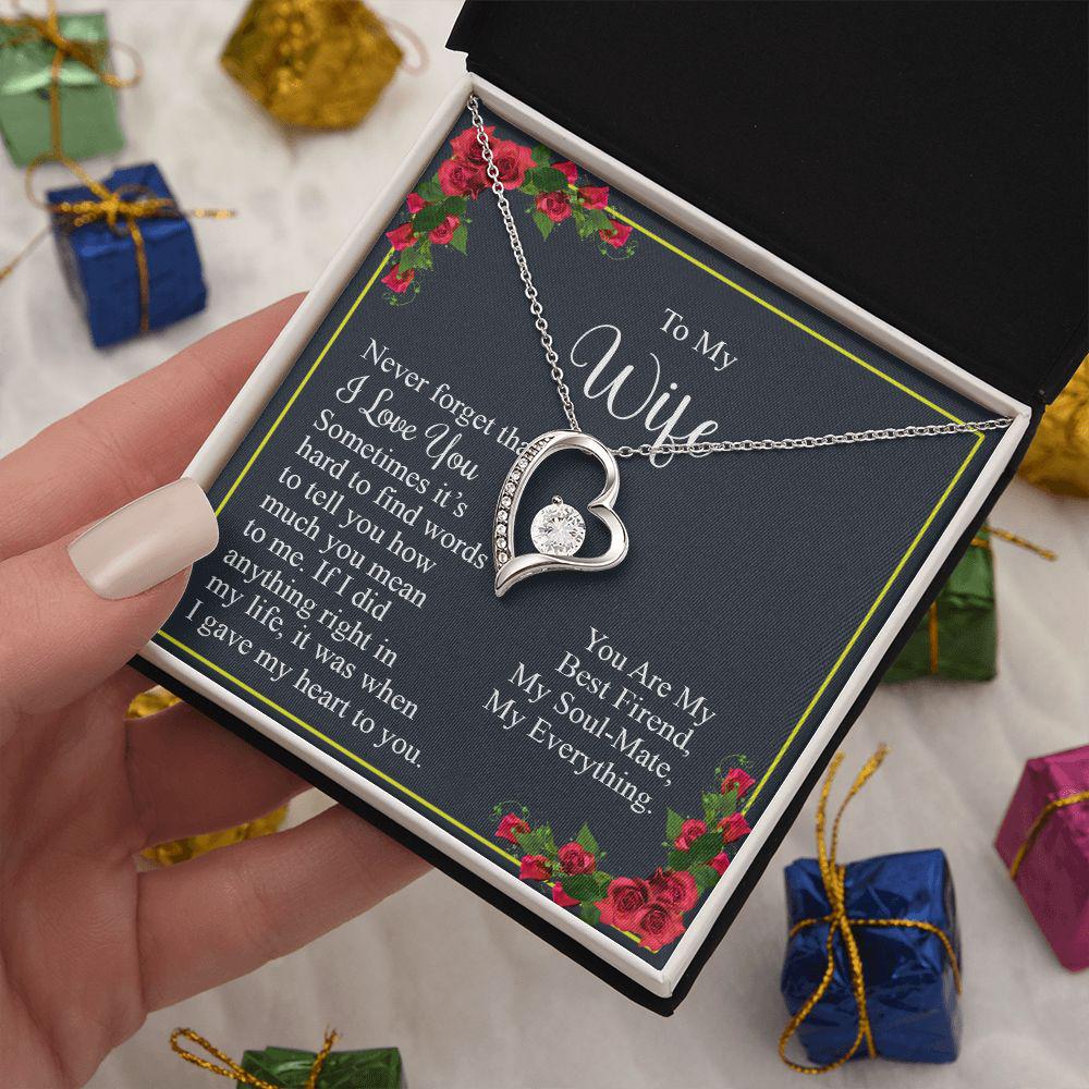 To My Wife You Are My Everything Necklace With Message Card, Gift For Wife,   Meaningful Gift, Love From Husband 1723.jpg