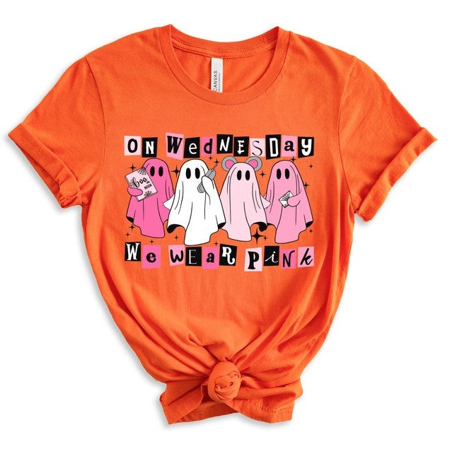 on wednesday we wear pink halloween t shirt cute pink ghost t shirt mean girls halloween tee boo book halloween t shirt 1724311274347.jpg