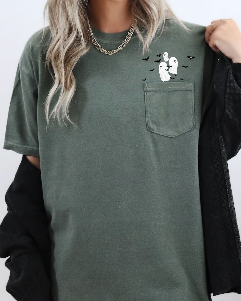 flying ghosts and bats halloween comfort colors pocket tee spooky witch pumpkin skeleton 1724312223056.jpg