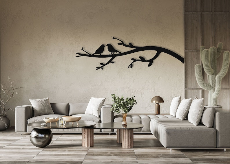 birds on branch metal wall art branch wall art gift for nature lover above bed decor metal birds wall art living room wall art 1724901067379.jpg