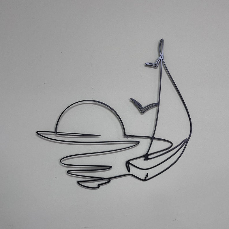 sun and sail metal wall decor sun metal wall art sea lover gift nautical wall decor sea life line wall art sailing boat metal wall art 1724901918058.jpg