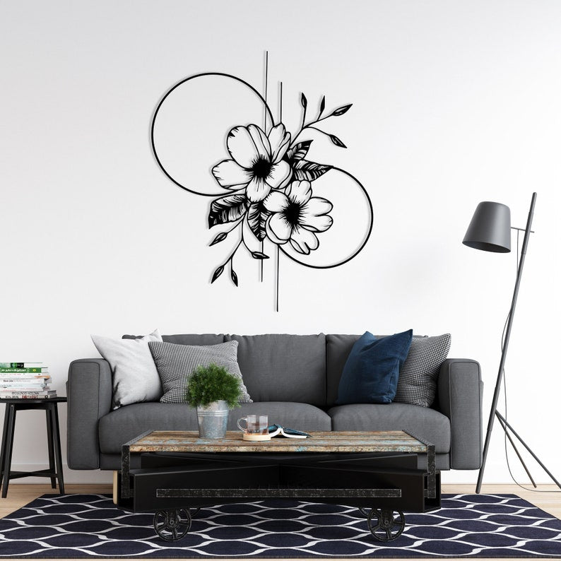floral and geometric patterns metal wall art minimalist line art metal wall decor metal wall art wall hangings geometric wall art 1724903070399.jpg