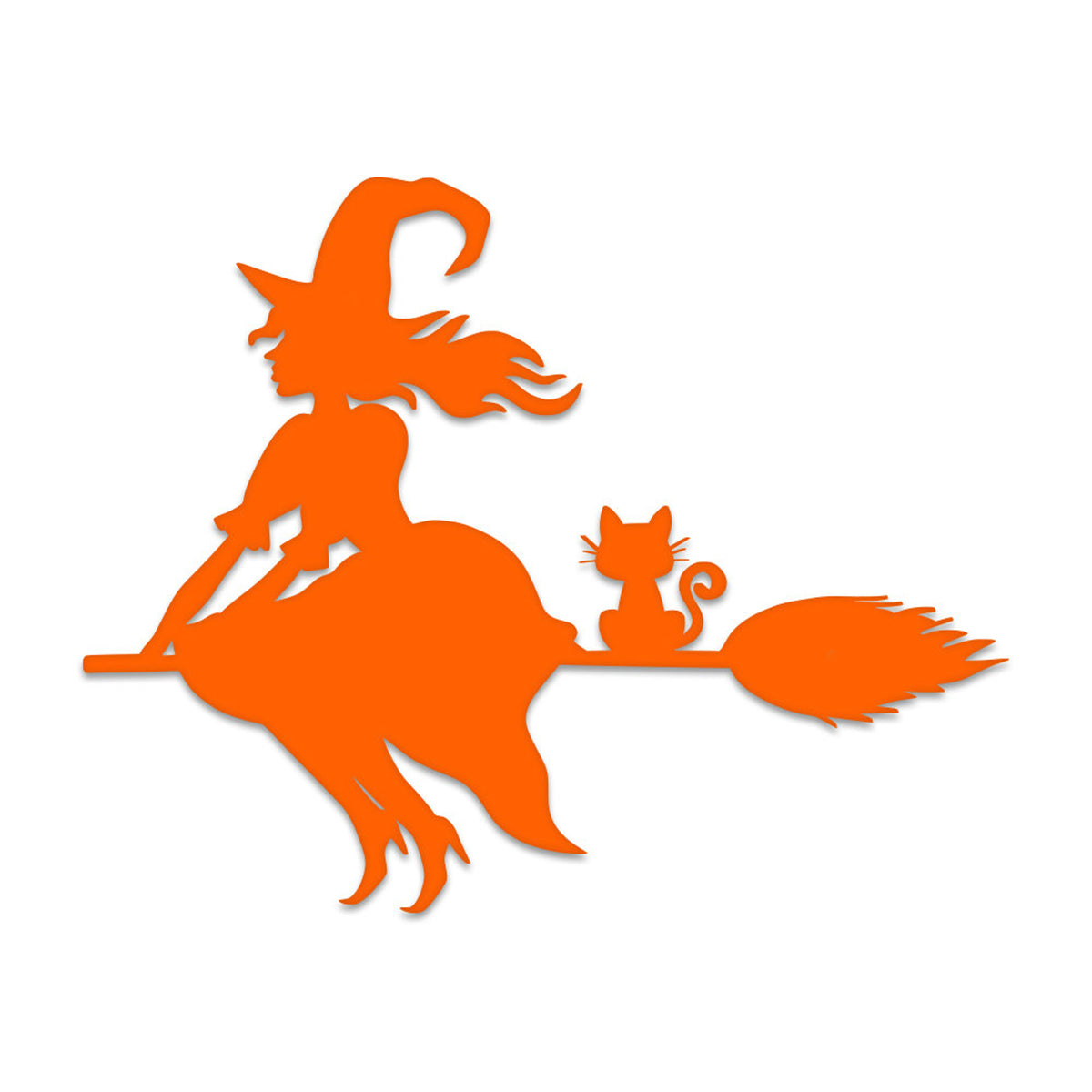 witch on flying broom metal sign haunted house sign spooky sign halloween decor 1724915775646.jpg