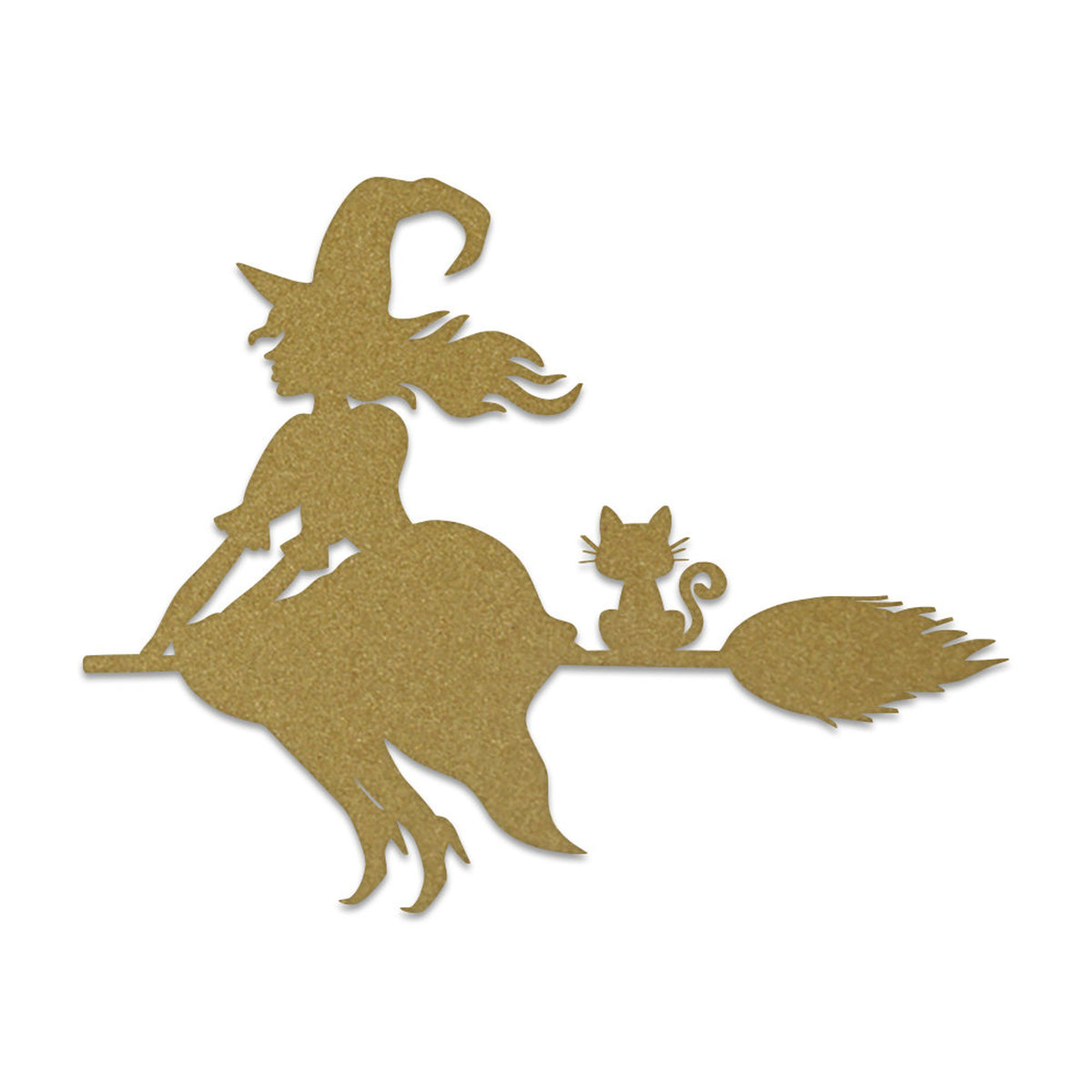 witch on flying broom metal sign haunted house sign spooky sign halloween decor 1724915775710.jpg