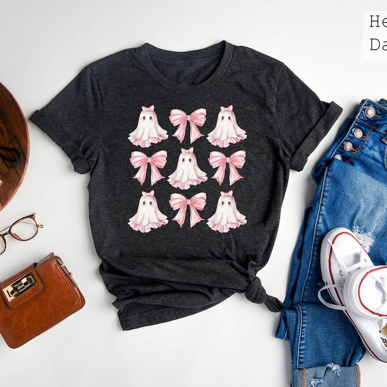 coquette halloween t shirt coquette pink bow ghost shirts cute ghost graphic tee pink coquette halloween t shirt pink spooky vibes shirts 1724915828265.jpg