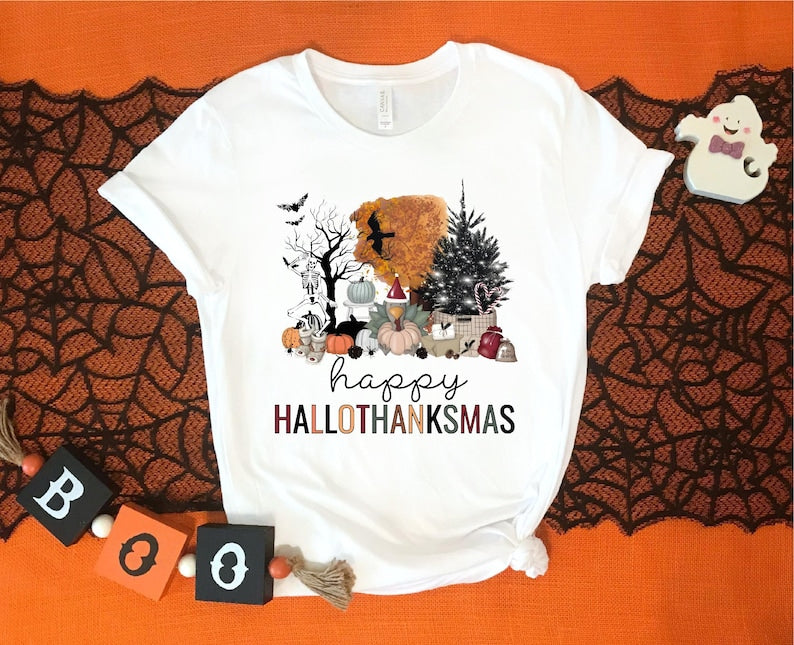 happy hallothanksmas shirt happy halloween thanksgiving christmas shirt holiday season shirt funny halloween gift fall shirt autumn tee 1724916775708.jpg