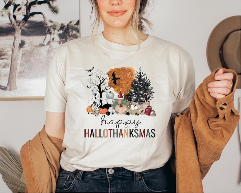 happy hallothanksmas shirt happy halloween thanksgiving christmas shirt holiday season shirt funny halloween gift fall shirt autumn tee 1724916775740.jpg