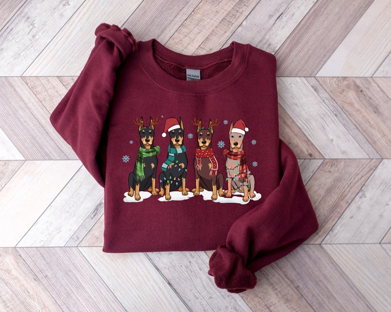 christmas doberman sweatshirt christmas dog shirt doberman shirt doberman mom shirt doberman lover shirtdog lover shirtholiday sweater 1724920863363.jpg