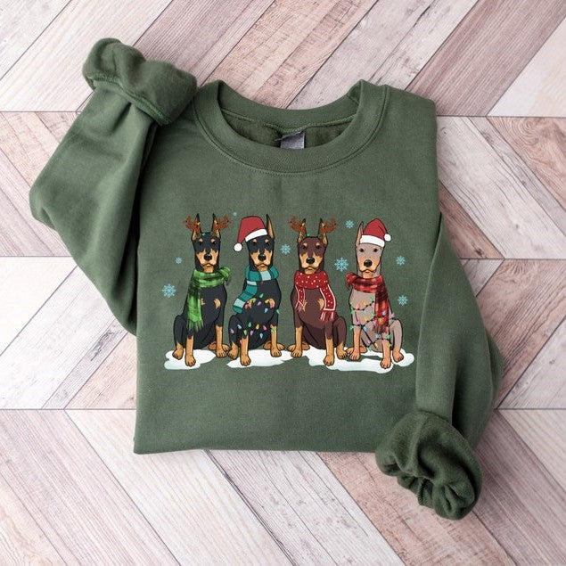 christmas doberman sweatshirt christmas dog shirt doberman shirt doberman mom shirt doberman lover shirtdog lover shirtholiday sweater 1724920863370.jpg