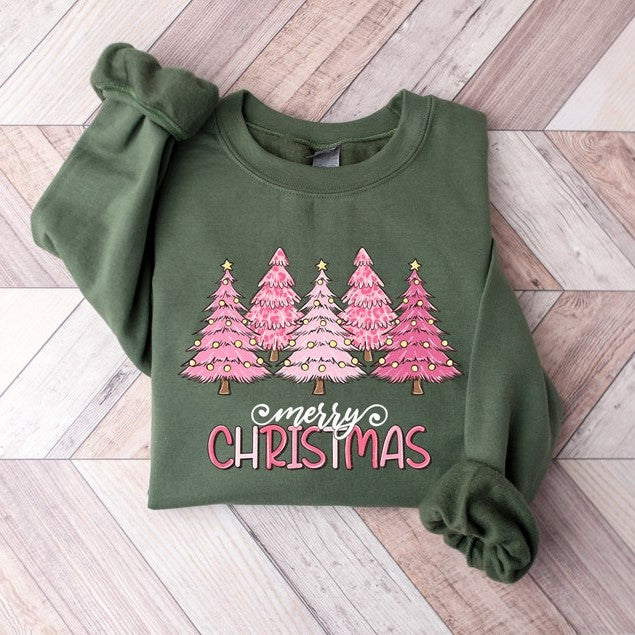 pink tree christmas sweater christmas sweater christmas crewneck christmas tree sweatshirt holiday sweaters for women winter sweatshirt 1724922650002.jpg