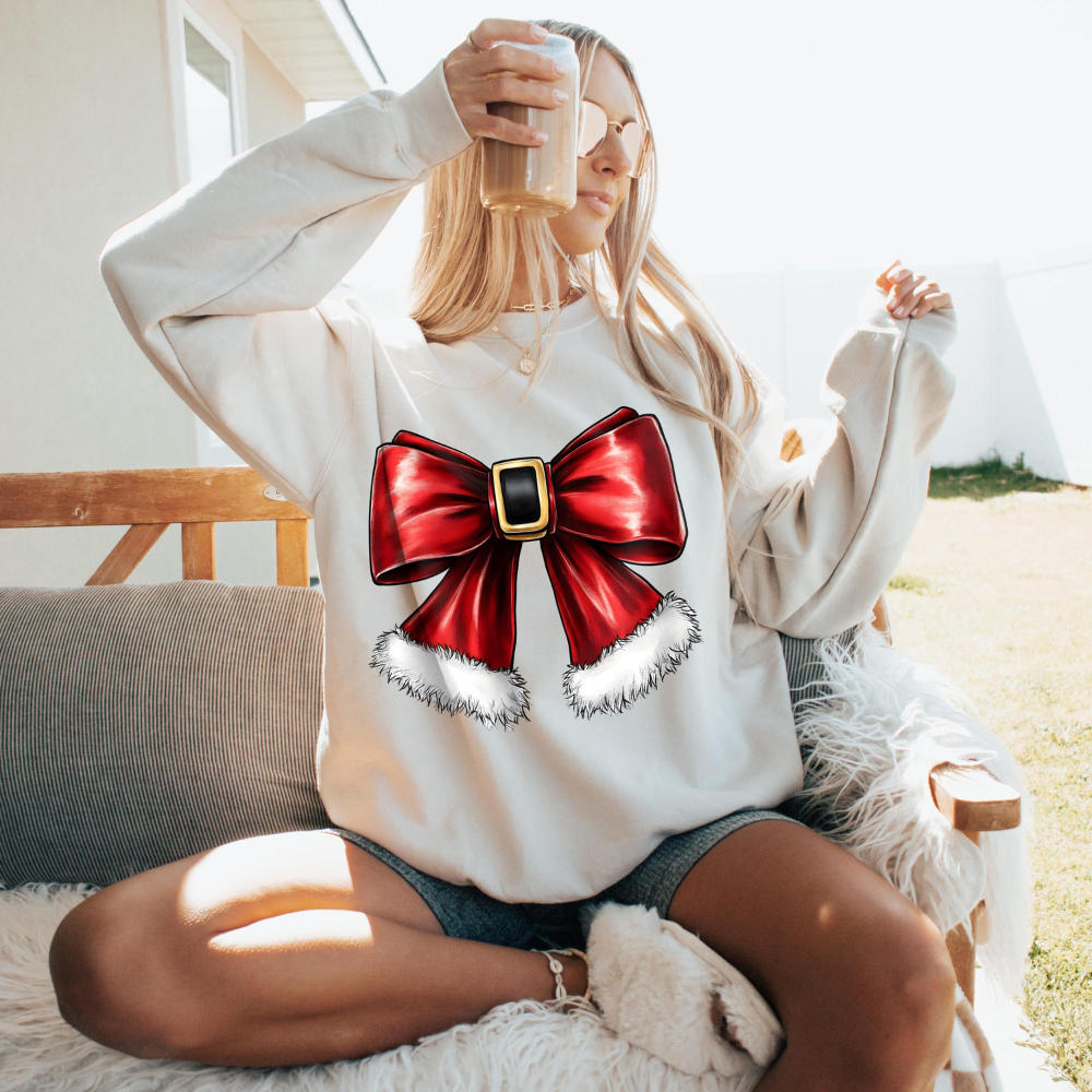 christmas santa bow christmas shirt gift for friends besties sisters 1724991227457.png
