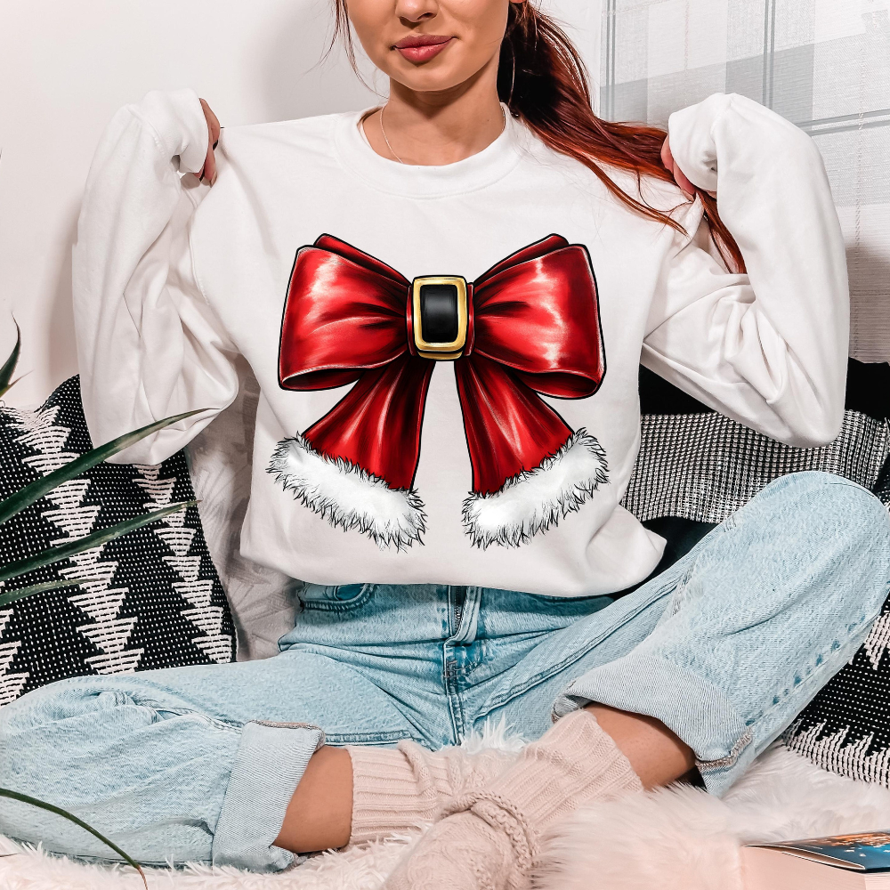 christmas santa bow christmas shirt gift for friends besties sisters 1724991227660.png