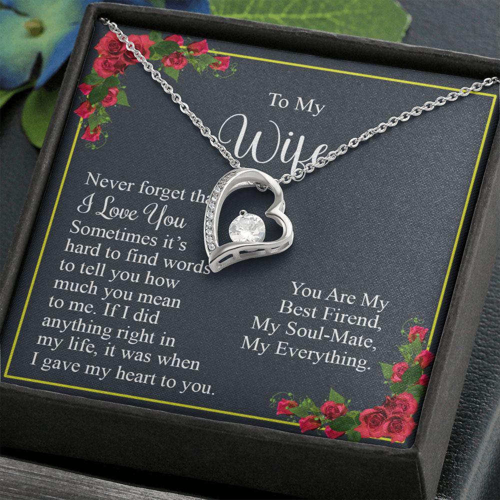 To My Wife You Are My Everything Necklace With Message Card, Gift For Wife,   Meaningful Gift, Love From Husband 1724.jpg
