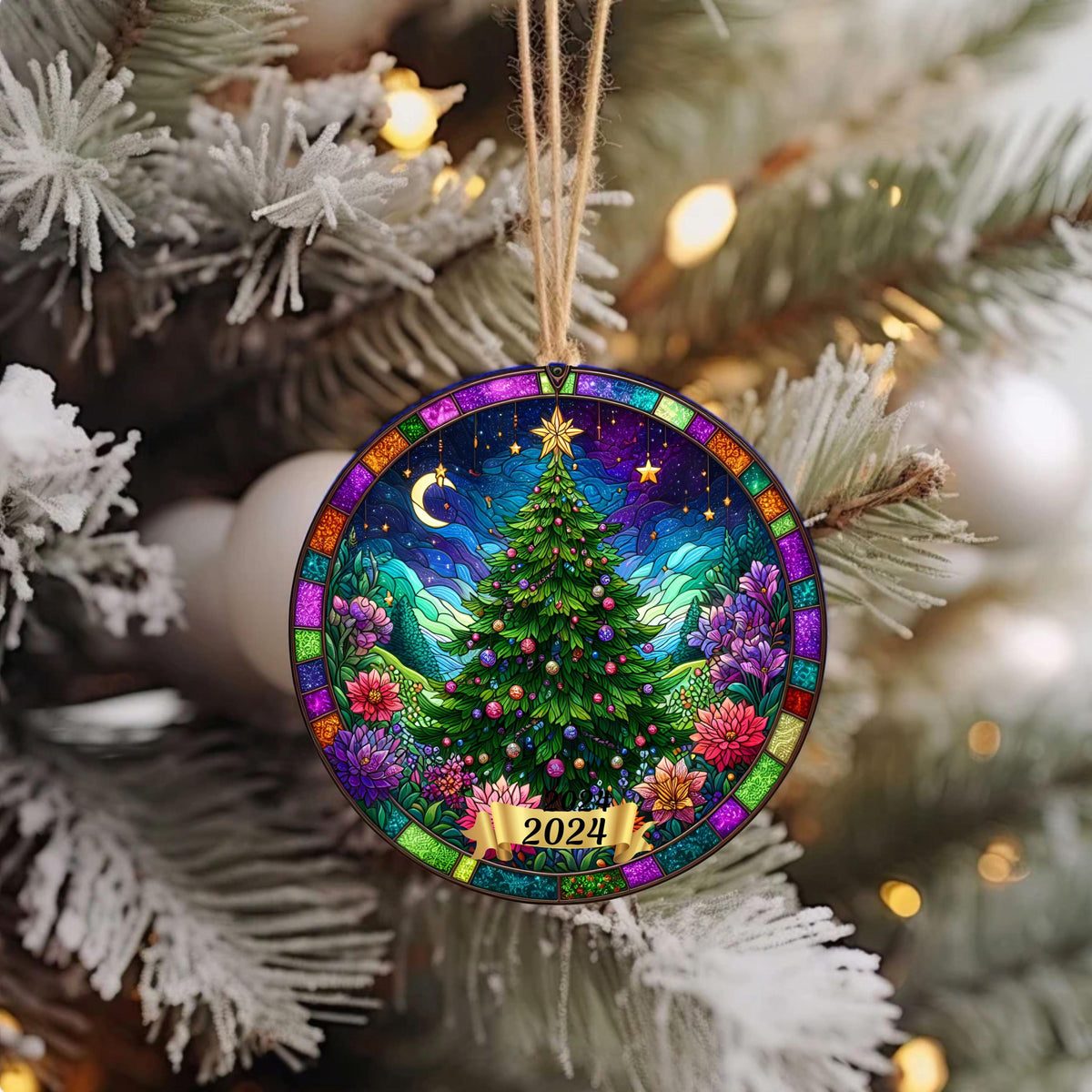 christmas tree ornament christmas 2024 ornament stained glass suncatcher new ornament 2024 christmas tree decoration 1725332701049.jpg