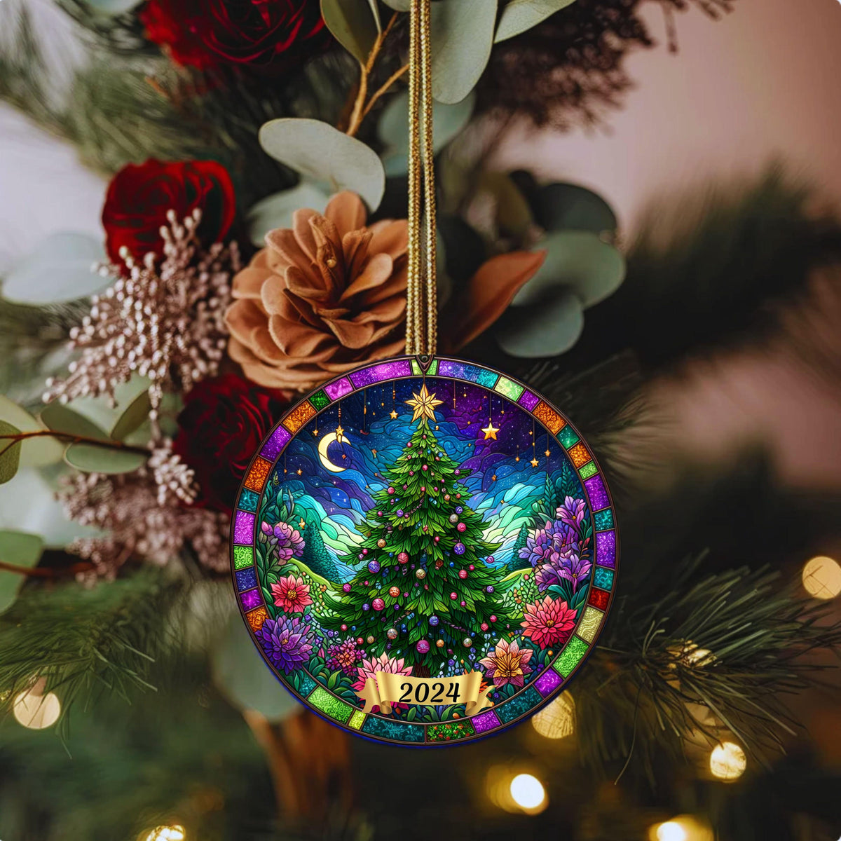 christmas tree ornament christmas 2024 ornament stained glass suncatcher new ornament 2024 christmas tree decoration 1725332701080.jpg