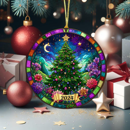 christmas tree ornament christmas 2024 ornament stained glass suncatcher new ornament 2024 christmas tree decoration 1725332701426.jpg