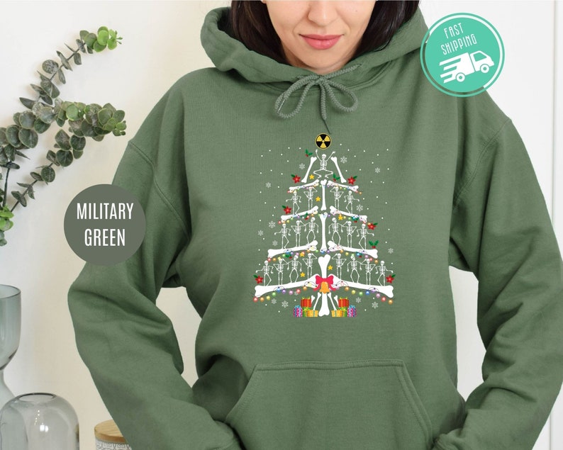 radiology christmas sweatshirt skeleton christmas tree shirt xray tech sweatshirt radiologist gift rad tech gift skeleton christmas tee 1725519443050.jpg