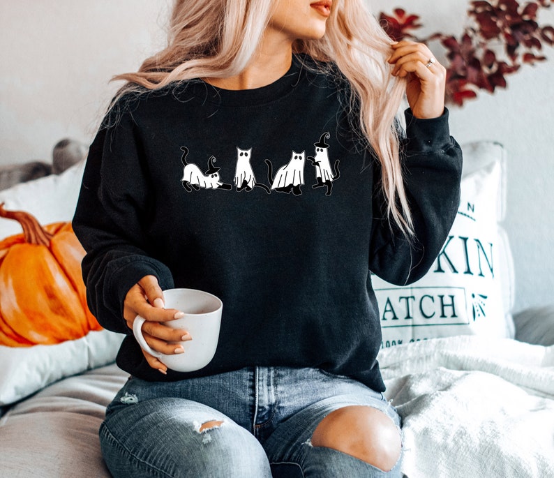 halloween sweatshirt cat sweatshirt ghost shirt black cat shirt cool halloween cat shirt cat lover tshirt halloween sweater 1725519946823.jpg