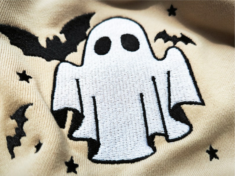 ghost embroidered sweatshirt little ghost bat shirt halloween sweatshirt halloween embroidered sweatshirt ghost sweatshirtspooky season 1725522857287.jpg