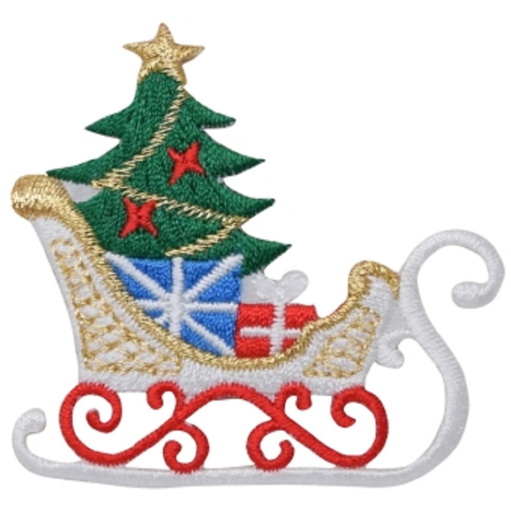 sleigh applique patch   christmas tree gifts winter badge 1725874468114.jpg
