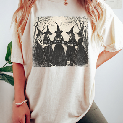 vintage girls will be girls witch shirt funny witch vintage shirt vintage halloween women shirt witchy vibes shirt 1725953302253.png