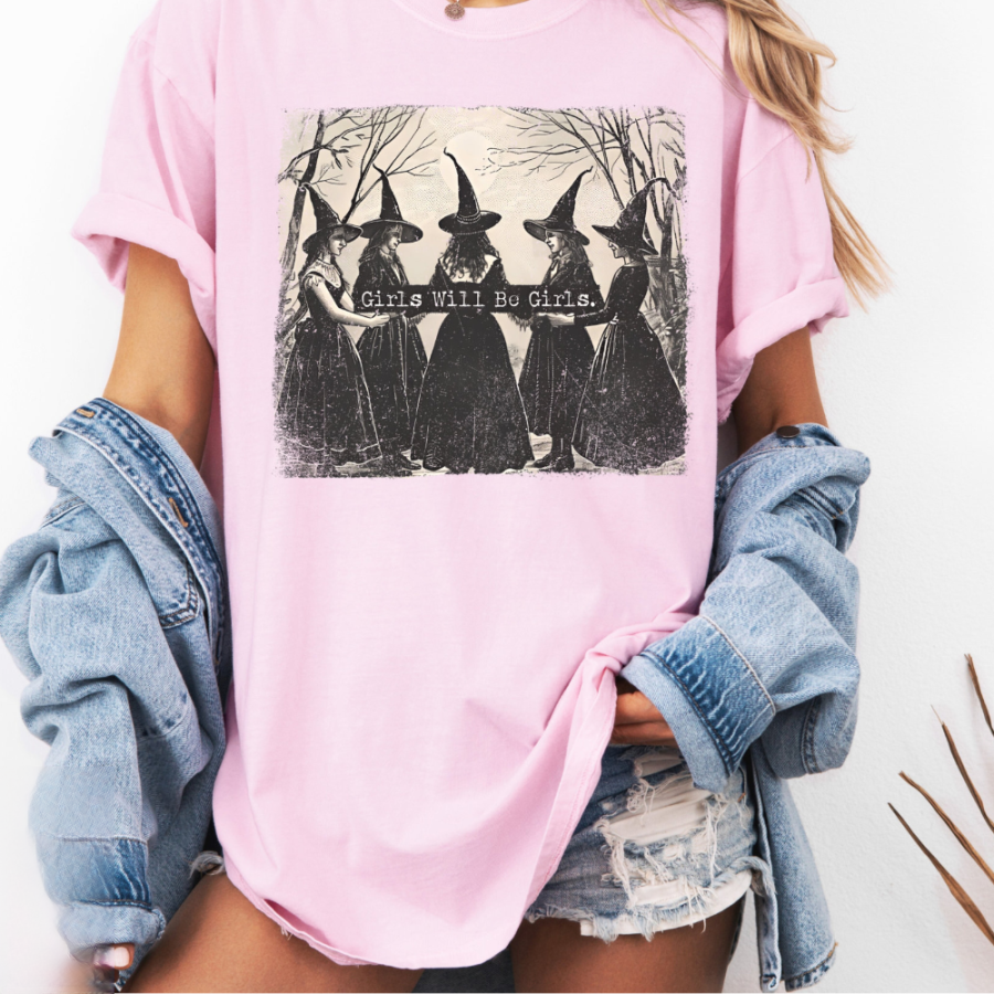 vintage girls will be girls witch shirt funny witch vintage shirt vintage halloween women shirt witchy vibes shirt 1725953302631.png