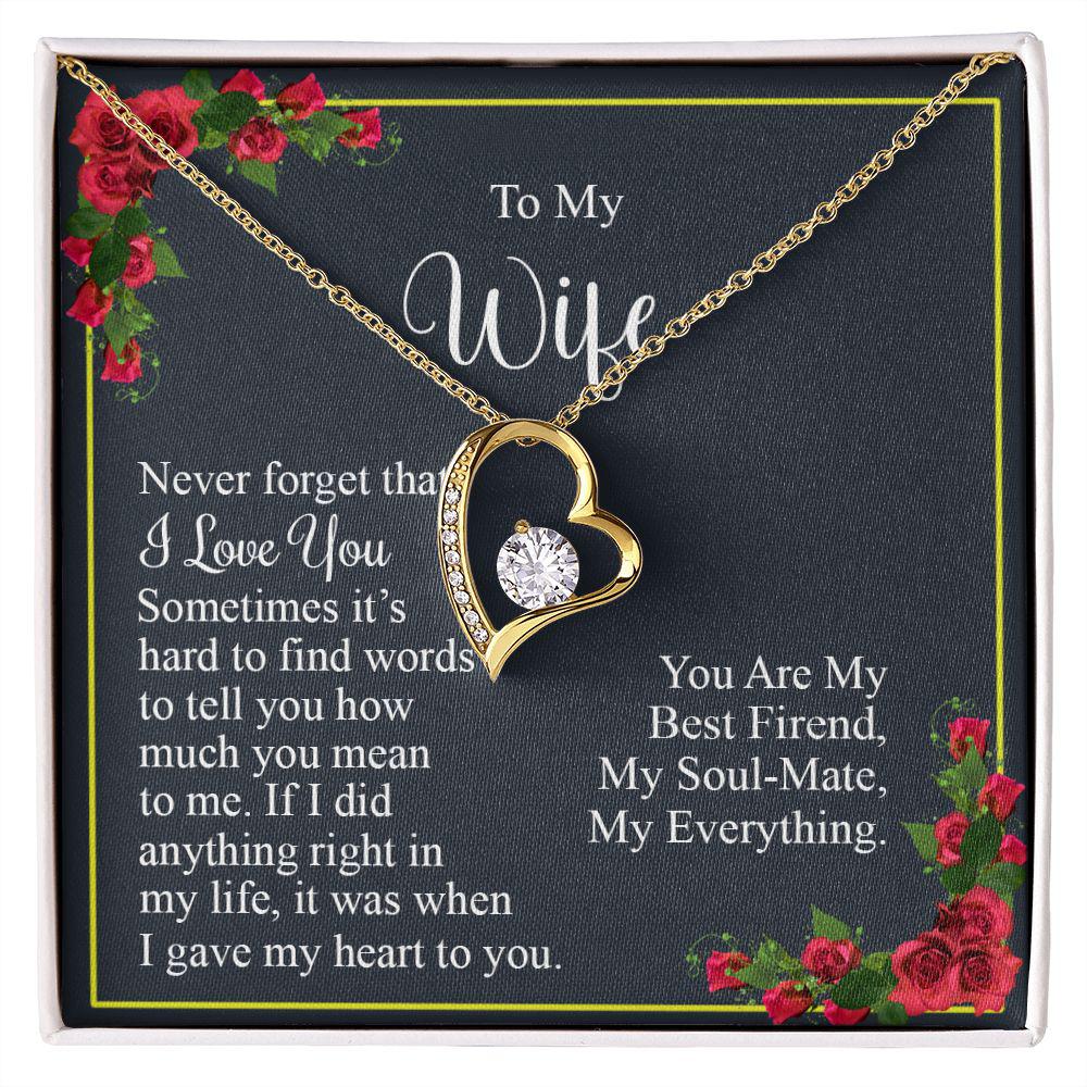 To My Wife You Are My Everything Necklace With Message Card, Gift For Wife,   Meaningful Gift, Love From Husband 1725.jpg