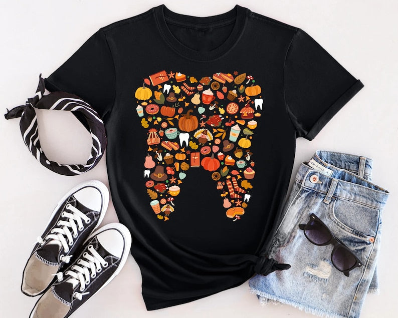 dental tooth shirt fall shirt for dentist dental hygienist shirt thanksgiving shirt dentist shirt dental assistant shirts 1726028053224.jpg