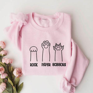 rock paper scissors sweatshirt funny cat paw shirt unisex crewneck shirt for cat lover cat owner shirt cat paws shirts gift for cat mom 1726132651022.jpg