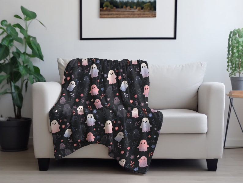 cute ghost blanket halloween blanket fall decor ghosts throw 1726213414909.jpg