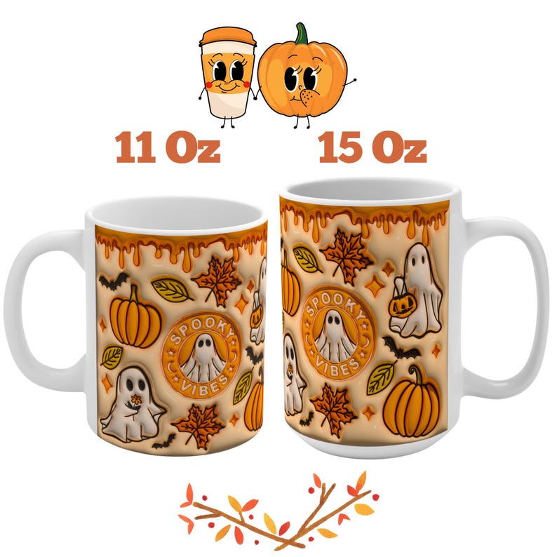 spooky season 3d inflated effect printed mug  cute ghost  pumpkin spice  halloween gift  halloween party  fall  autumn  spooky gift  halloween mug  fall mug 1726213934084.jpg