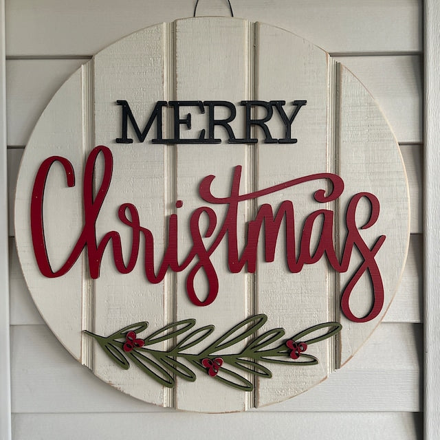 merry christmas door hanger christmas door signs farmhouse christmas decor round wood shiplap sign wreath for front door decor 1726287906409.jpg