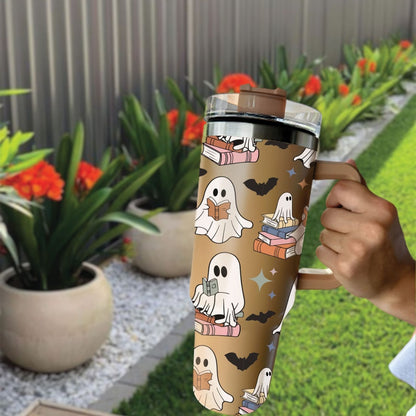 cute ghost reading tumbler 40oz halloween bookish 40oz tumbler funny reader stainless steel tumbler with lid and straw halloween 40oz cup 1726476898531.jpg