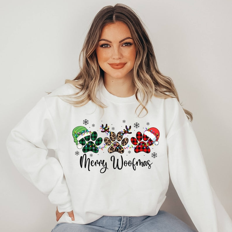 dog mama christmas shirt merry woofmas shirt shirt for christmas dog lover shirt dog mom shirt 1726540456335.jpg