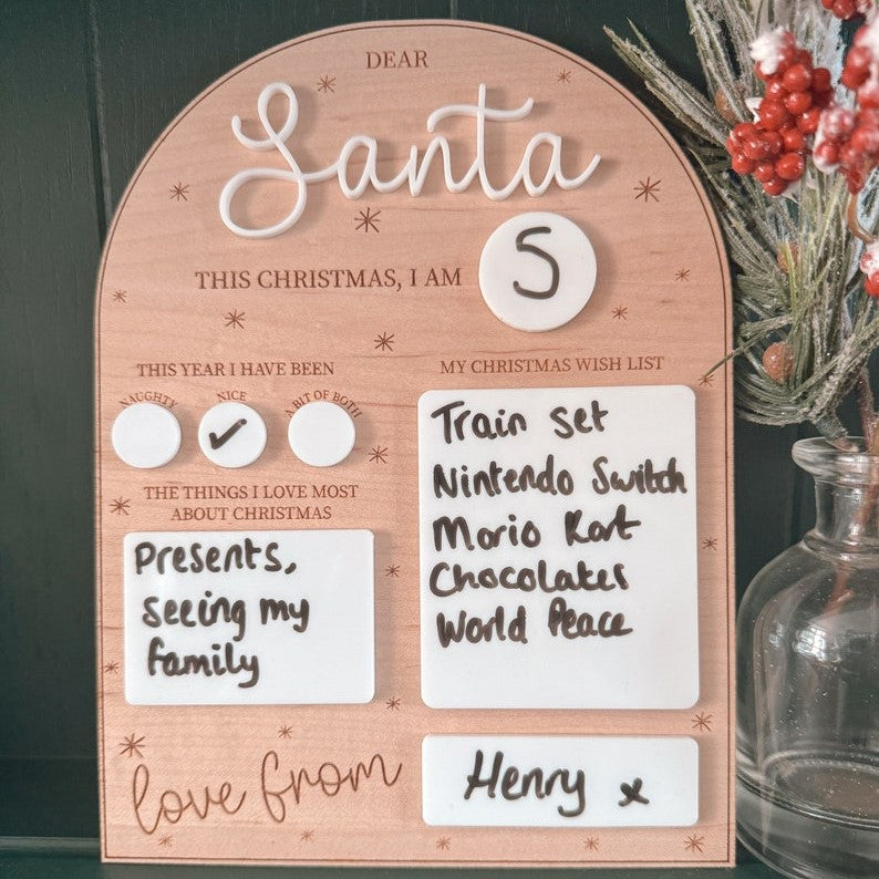 reusable dear santa letter christmas wish white board wood acrylic christmas gift for kid 1726542997245.jpg